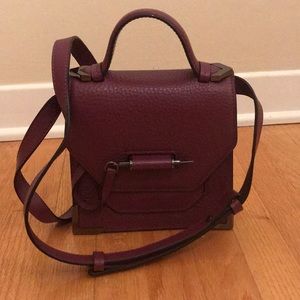 Mackage Keeley Leather Crossbody Bag Burgundy